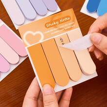 4pcs Gradient Sticky Notes, Simple Student Marking Index Stickers, Cute Memo Pads, Reusable Notes - 4pcs - View 4