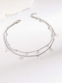 1 Piece Of Women's And Girls' Double-Layered Bamboo Chain Exquisite Small Cherry Round Droplet-Shaped Ankle Chain For Daily Wear And New Year Gift - Multicolor - View 13