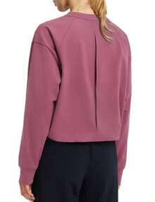 baleaf Women's Fleece Lined Cropped Sweatshirt Thermal Loose Fit Pullover Long Sleeve Running Athletic Top With Pocket - Hoa hồng khô 18-1718TCX - Xem 2