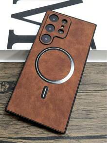 Ốp lưng điện thoại cao cấp bằng da mờ, có nam châm, hỗ trợ sạc không dây, tương thích với Samsung Galaxy S26 Ultra S24 S25 S23 S22 Ultra Plus S25 Edge, chống sốc, khung bảo vệ chắc chắn, quà tặng kỷ niệm, sinh nhật mùa xuân. - Màu xám đen - Xem 6