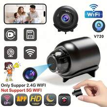 1080P Hidden Camera - Indoor Camera - Nanny Camera - WiFi Wireless Camera - Pet/Baby Home Camera - With Night Vision - HD Surveillance Camera - Surveillance Camera With Motion Detection And Night Vision - Black - View 1