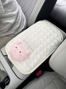 1pc Cute Animal Head Car Armrest Box Pad, Creative Car Central Console Armrest Cushion Mat, Anti-Slip - Armrest Box Cushion - View 13