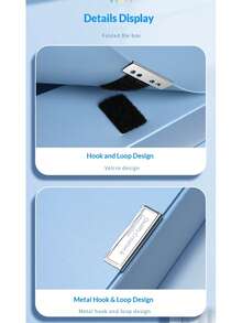 1pc Thick High Capacity Multi-Color File Folder, Foldable Document Storage Box, Office Supplies File Box - HDAH - View 6