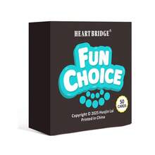 HEART BRIDGE 1套“趣味选择”卡牌游戏，50张卡牌 - 成人派对游戏，你会选择什么？情人节/万圣节/圣诞节礼物，适合朋友聚会和派对聊天 - 入门级桌面游戏 | 50张卡牌 | - 黑色 - 查看 1