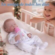 OMANIFER Muñecas Reborn de Bebé niño de 55 cm,Cuerpo Blando y Articulaciones Móviles,Set de Juguete y Vaja de Regalo Apto para Niños a Partir de 3 años,Incluye Accesorios de Juguete y Ropa de Bebés - Multicolor - Ver 5