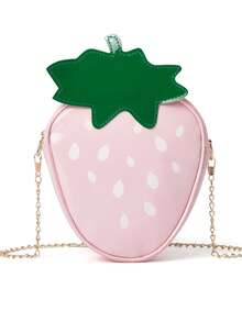 Cute Novelty Fruit Shoulder Bag - Avocado, Orange, Lemon, Watermelon Shaped Shoulder Bag, Pineapple, Strawberry Crossbody Bag, Fruit Shoulder Mini Bag, Wallet, Women (Fresh Style) - Multicolor - View 19