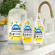 Dawn Free & Clear EZ-Squeeze Dish Soap Liquid, Dishwashing Liquid, Grease Removal, Lemon, 24.3 Fl Oz (Pack Of 3) - 液體 - 查看 6