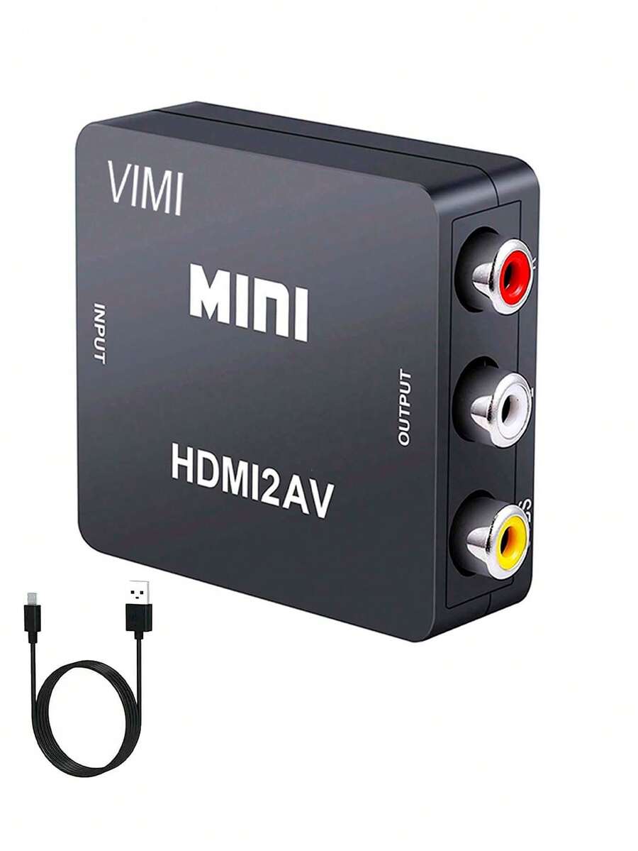 Convertidor De HDTV A RCA - AV Audio Vídeo Adaptador Para TV - Negro - Ver 1