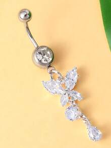 畅销蝴蝶水钻吊坠肚脐环，夏季海滩百搭女士身体穿刺饰品 - 蝴蝶型 - 查看 3