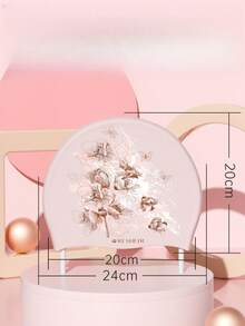 1顶大号硅胶防水泳帽 - 防滑防摩擦设计，时尚印花专业成人泳帽，佩戴舒适，适合游泳训练和日常使用 - 彩色 - 查看 3