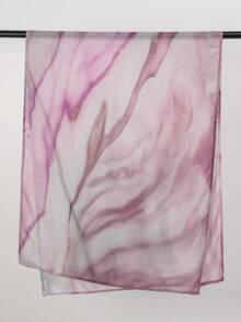 1条女士波西米亚水彩印花头巾，防晒头巾，优雅百搭围巾披肩，适合日常佩戴、海滩度假等场合 - 473-彩色 - 查看 12