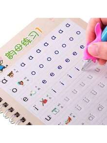 3pcs/Set Random Magic Practice Notebook Set, Includes Letters, Numbers, Pinyin, Math Addition & Subtraction, Great Gift For Friends And Family - Random 3pcs - View 5