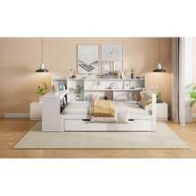 Bed Bases & Foundations - White + Wood + 90cm*200cm - View 7