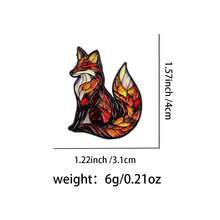 Cute Cartoon Animals Fox Enamel Pin Colorful Cats Brooch Pins Lapel Pin Badge On Backpack Clothing Accessories Jewelry Friends Gifts - Black - View 19