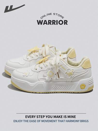  Warrior Women's Board Shoes Spring And Autumn Comfortable Modest Style Casual Yet Sleek Sneakers Applicable Throughout The Year Wear-Resisting All-Day Wear Training Sneakers Running Shoes