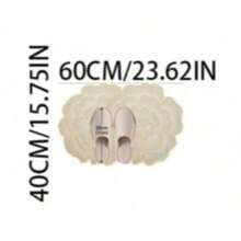 1pc Gold Floral Pattern Bathroom Mat, Bathroom Rug, Door Mat, Small Rug, Carpet, Floor Mat, Home Decor, Area Rug, Outdoor Mat, Bedroom Rug, Washable Carpet - Multicolor - View 14