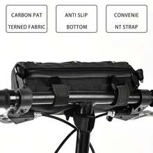 1pc Keep Your Ride Essentials Secure And Accessible With Our Multi-Functional Bike Handlebar Bag, Built To Withstand The Toughest Cycling Conditions. This Bag Protects Your Phone, Wallet, Tools, And Snacks From Rain, Mud, And Splashes. - Multicolor - View 8