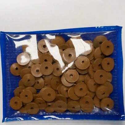 Arruela Plástica Marrom 100 Unidades 15 mm