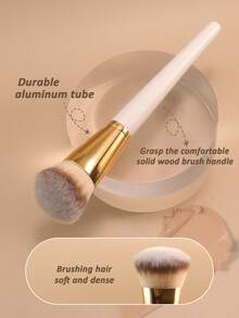 1pc Finger Foundation Make-Up Brush, Liquid Makeup Brush, Super Soft, Professional Makeup Tool, Suitable For Daily Facial Makeup - White - View 2