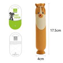 1个2026新款腊肠犬乳胶咀嚼玩具，互动式洁牙宠物玩具，送给男孩、女孩、朋友的完美礼物，生日、派对适用 - 彩色 - 查看 11