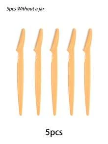 40/20件套咖啡色眉毛修剪器和剃须刀套装,眉毛修剪器和剃须刀,去角质和脱毛工具,身体脱毛修剪器和面部及眉毛剃须刀套装,长柄刀片配有精密保护盖,适合女性旅行时修眉,赠品,旅行,平价好物,旅行必备 - 黃色 - 查看 10