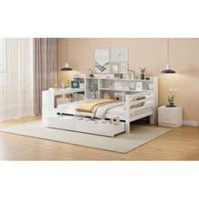 Bed Bases & Foundations - White + Wood + 90cm*200cm - View 5