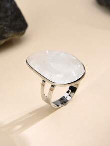 1pc Natural Crystal & Stone Open Ring, Suitable For Daily Wear By Men And Women - Multicolor - View 16