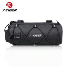 Bolsa de manillar de bicicleta X-TIGER, cesta de bicicleta, bolsa delantera de bicicleta, bolso de hombro, bolso de cintura, adecuado para bicicleta deportiva, accesorios de bicicleta profesionales - Negro - Multicolor - Ver 10