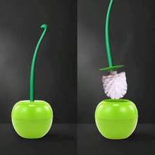 Cherry-Shaped Toilet Brush, Long Handle Soft Bristle Toilet Brush, Creative Plastic Cleaning Brush For Home Use - Multicolor - View 4