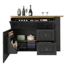 Buffets & Sideboards - Black + MDF+Metal - View 3