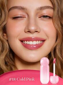 Dasique Glossy Lip Gloss, High-Shine Non-Sticky Moisturizing Lip Makeup, Y2K Fashionable Rose Girl Party Travel Daily Best Color Charm Atmosphere Holiday Essential, Women's Makeup Gift Christmas Gift Rose Girl Best Color Charm Atmosphere Back To School - #18 Cold Pink - View 3