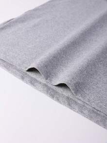 GRDR 1 pieza Chaleco con capucha sin mangas de unicolor para hombre, moda deportiva casual de verano - Gris Claro - Ver 6