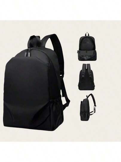 Versatile Solid Color Campus Backpack For Women,Large Capacity Simple Multiple Compartments Travel Backpacks,Functional School Bookbag,Waterproof Fashion Business Casual Computer Bags, Tready Backpack, Bag For School,Bag School