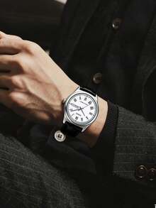Casio Men's Quartz Watch, Leather Strap, White Roman Numeral Dial, Date Display, 3-Hand Analog, Business Casual Watch, Ideal Gift For Men, Father's Day, Anniversary, Daily Wear MTP-V006L-7B - White - View 5