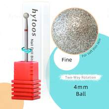 hytoos Spherical Diamond Nail Drill Bit, Fine Grit Rotating Callus Cleaning Grinding Head, Manicure Drill Accessory - Red - View 12