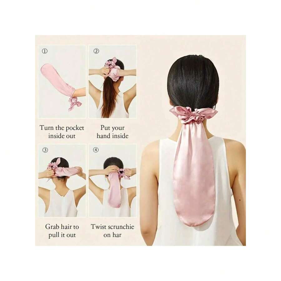 1Set/2Pcs Women's Double Layer Long Hair Care Sleeping Cap, Soft And Comfortable Polyester Curly Hair Sleeping Cap - Elastic Band, Hypoallergenic, Braided Design, Home Long Tail Hair Care Sleeping Cap - Basic model - View 1