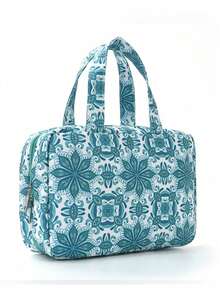 1件复古花纹挂钩手提可折叠大容量化妆包洗漱收纳袋防水化妆包便携式化妆包四层洗漱包旅行必备邮轮必备宿舍必备洗漱包旅行洗漱包洗脸袋淋浴袋女士防水收纳袋女士旅行必备邮轮必备度假必备旅行用品 - 彩色 - 查看 11