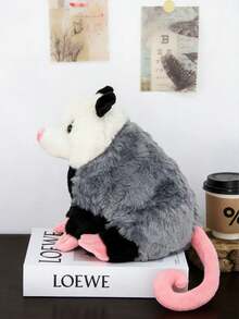 20厘米/7.87英寸可爱毛绒负鼠玩偶，柔软舒适，适合儿童、成人、动物爱好者，是圣诞节、万圣节、生日、周年纪念日、儿童节、新年礼物、圣诞袜填充物的理想之选。 - 灰色 - 查看 6