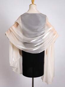 1 Peça - Lenço de Linho, Design Simples de Cor Sólida, Xale Leve Protetor Solar, Sensação Elegante Através da Fronteira Lenço Feminino, Lenço de Chiffon, Lenço Longo, Primavera/Verão para Vestido - Multicolorido - Visão 10