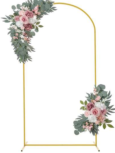 7.2ft Metal Wedding Arch Backdrop Stand, Suitable For Wedding Ceremony, Birthday Party, Bridal Shower, Photo Booth, Garden, Floral Balloon Arch Decor