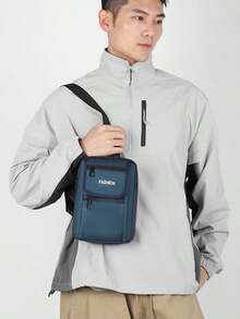 Multi-Functional Minimalist Men's Chest Bag, Large Capacity Casual Water-Resistant Shoulder Bag, Fashion Versatile Crossbody Bag - Multicolor - View 5