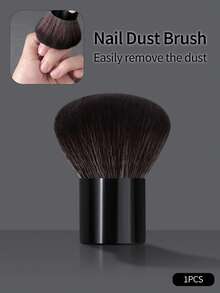 1 pièce Brosse à ongles noire douce et moelleuse, ramasse rapidement la poudre et nettoie efficacement la poussière des ongles, outil de manucure professionnel durable - Noir - Voir 9