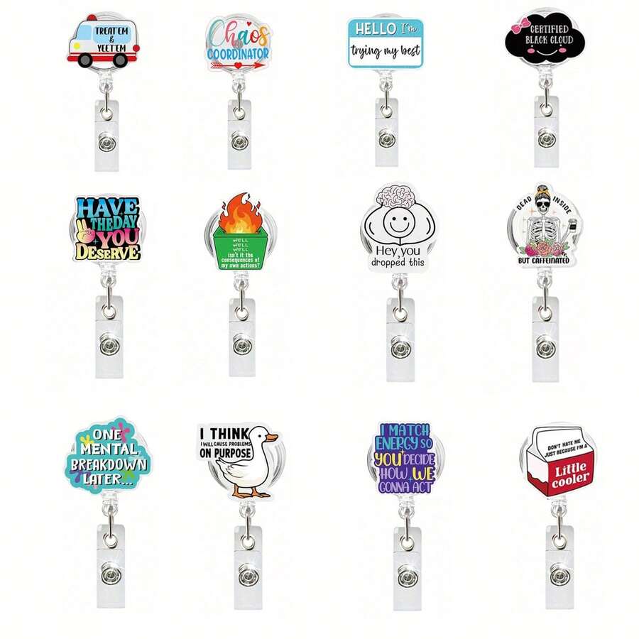 别致的亚克力徽章夹 - 耐用的亚克力夹，适用于护士、医生和医学生 - 有趣的办公用品 - 無色 - 查看 1