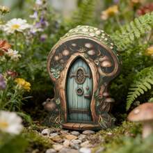1.0cm Thick Mini Fairy Door Decor Ornament, Fairy Door Shaped, Suitable For Outdoor Garden Yard Lawn, Fantasy Theme Micro Landscape Decor, Outdoor & Garden Supplies, Gardening Ornament (Double-Layer Craft) - JLM021 - View 6
