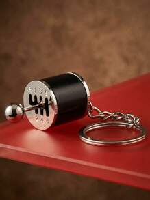 Joivida 1pc Unisex Creative Gear Shift Zinc Alloy Keychain - Black - View 2