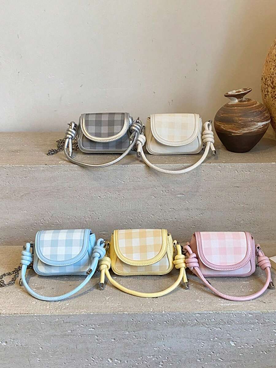 1 chiếc túi đeo vai hai màu dành cho thanh thiếu niên, cầm tay, có 6 màu để lựa chọn, phụ kiện thời trang cho các buổi đi chơi, có thể đựng tai nghe, tiền xu, son môi.