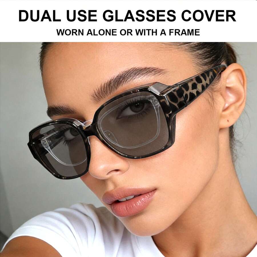 cabecade 时尚男女通用夜视眼镜夹片式，适合日常佩戴和音乐节，是理想的礼物之选。