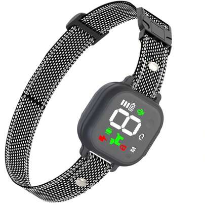 狗狗防吠项圈，可充电式防吠训练项圈，8档可调节灵敏度和强度蜂鸣震动，适用于小型、中型和大型犬