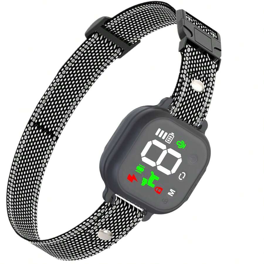 狗狗防吠项圈，可充电式防吠训练项圈，8档可调节灵敏度和强度蜂鸣震动，适用于小型、中型和大型犬