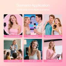 60mAh Battery Wireless Lavalier Microphone, Noise Cancelling, For Live Streaming, Karaoke, Pink - Pink - View 7